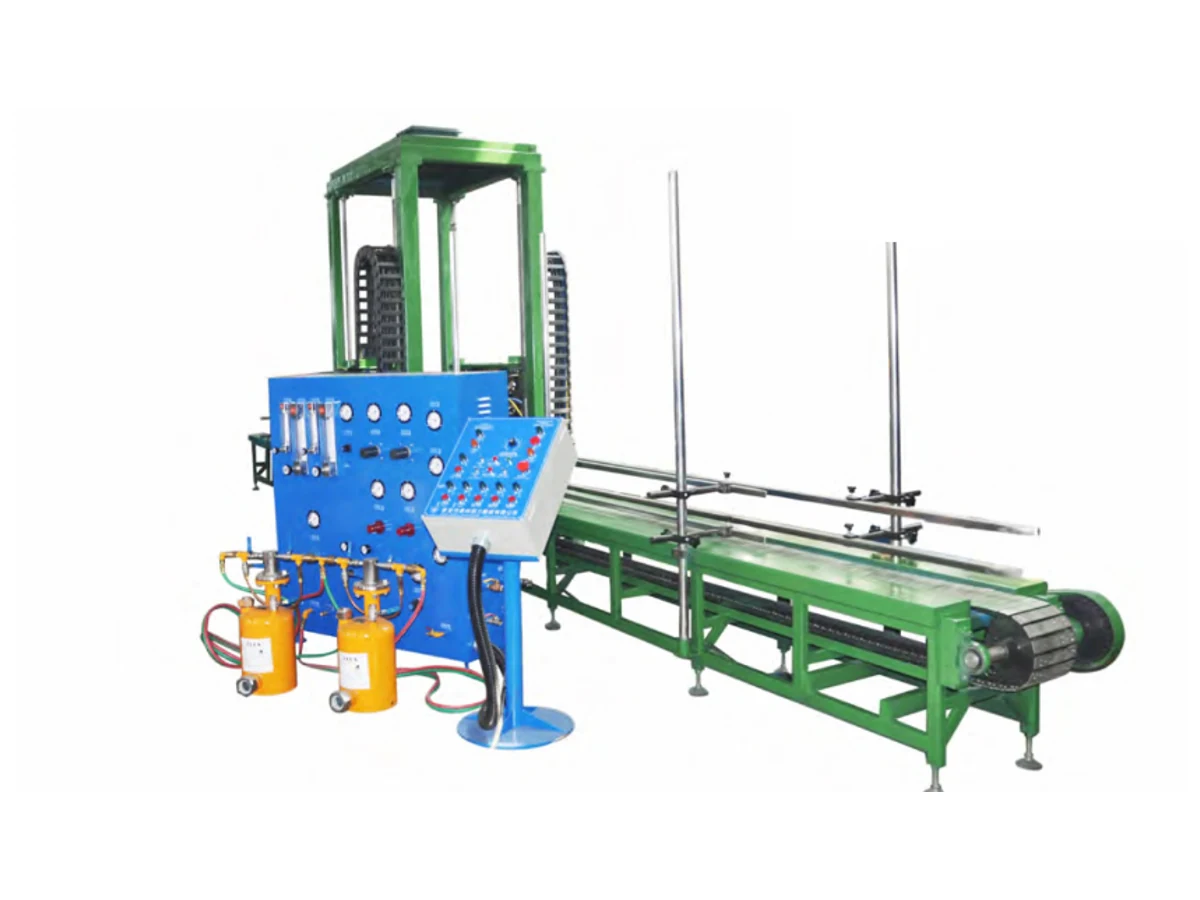Automatic gas welding machine for heat exchanger production