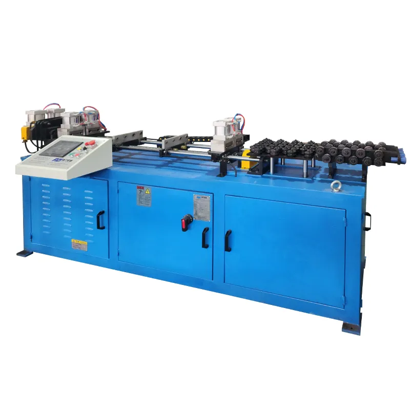 Tube straightening and cutting machine